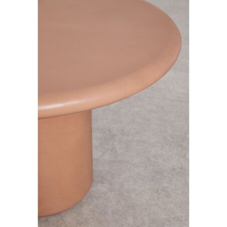 Okrągły stół do jadalni z cementu Namara terakota Ø120 cm