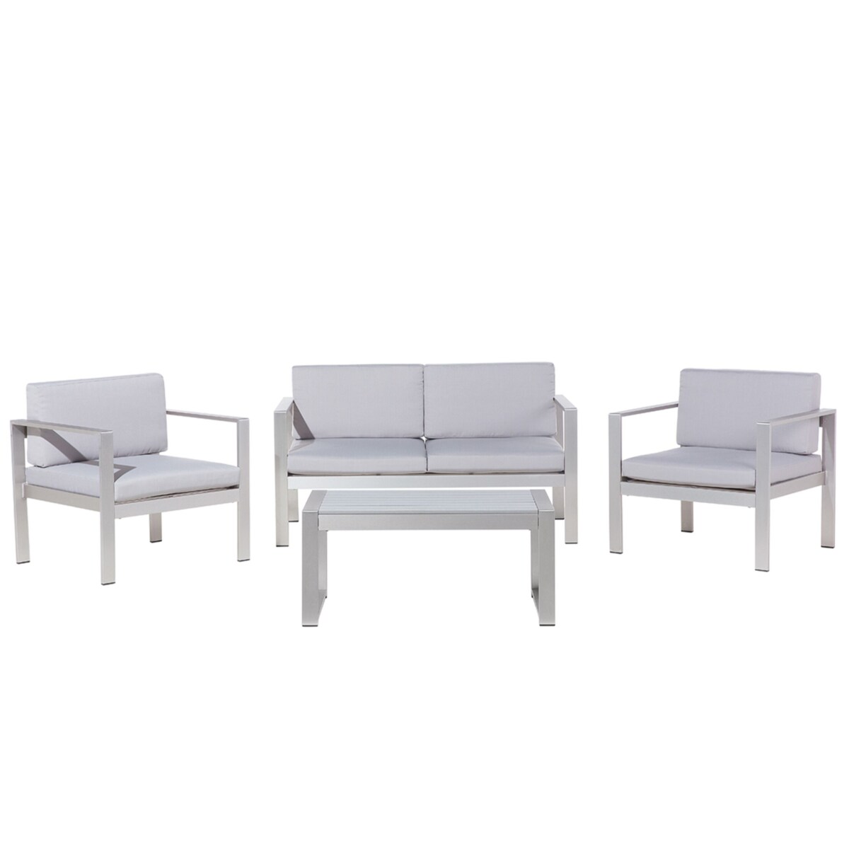 Zestaw ogrodowy 4-osobowy jasnoszary SALERNO