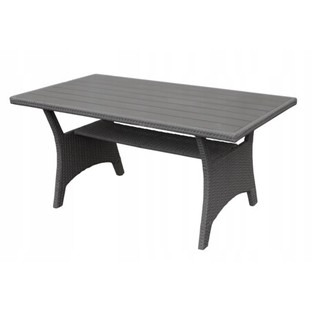 Zestaw Ogrodowy Wypoczynkowy Narożnik Stół Pufy Meble Ogrodowe Technorattan Venezia