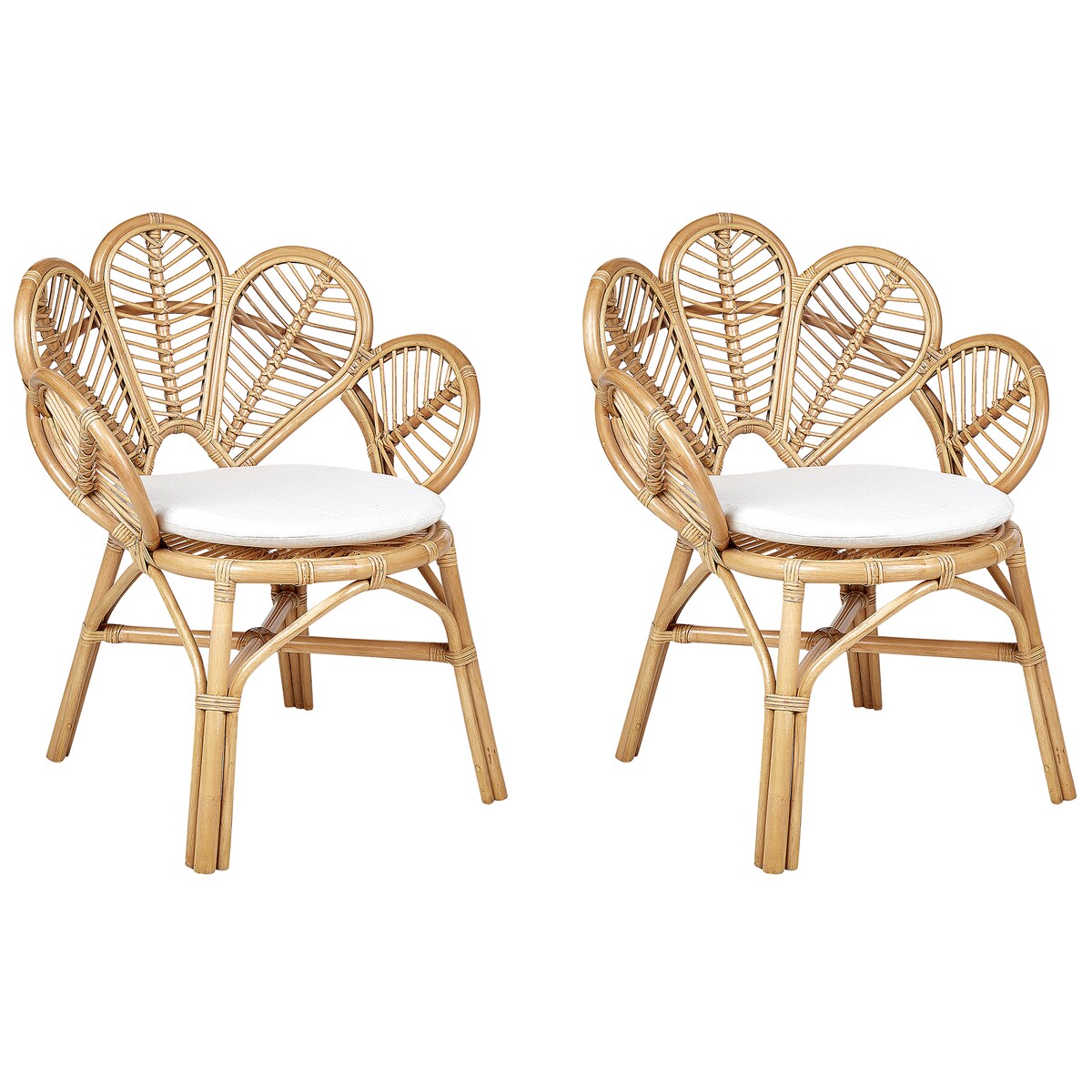 Zestaw 2 foteli paw FLORENTINE II Rattan Naturalny