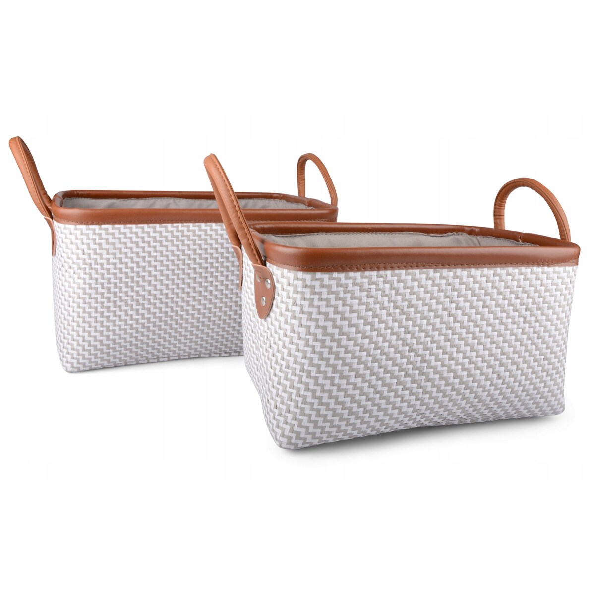 2 szt. ORGANIZER na szafkę półkę szary brązowy