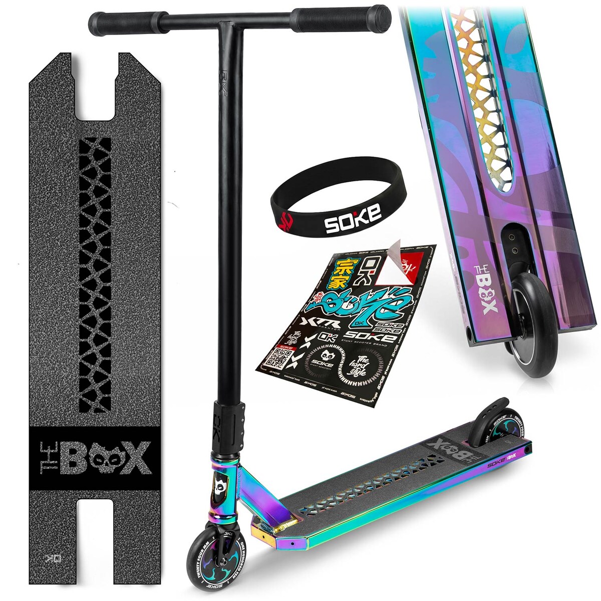 Hulajnoga wyczynowa Soke The BOX Kameleon szeroki deck 140x553 mm Boxed