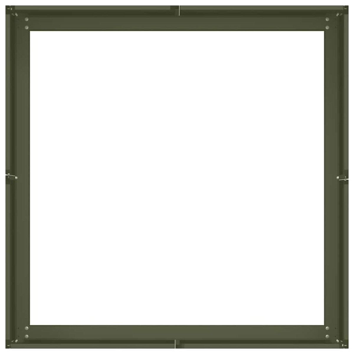 vidaXL Doniczka Oliwkowo-zielona 80x80x30 cm Stal