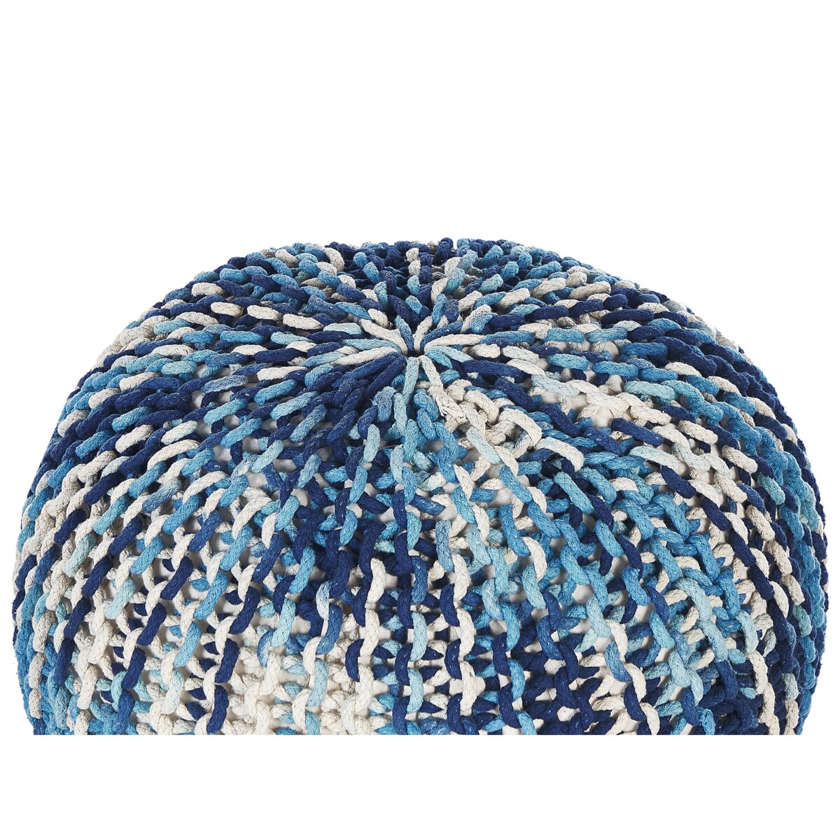 Puf 50 x 35 cm biało-niebieski CONRAD