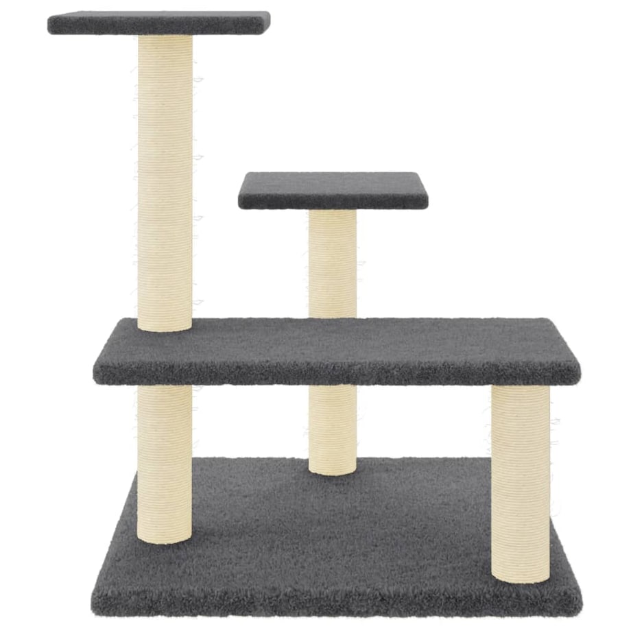 vidaXL Drapak dla kota, z sizalowymi słupkami, ciemnoszary, 61 cm