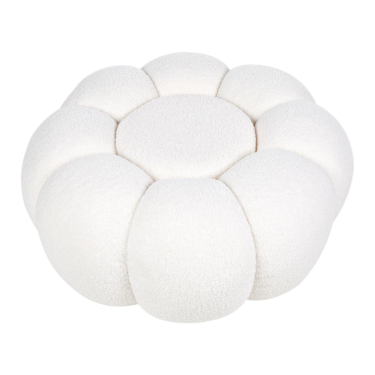 Puf boucle 60 cm biały BEAUFORT