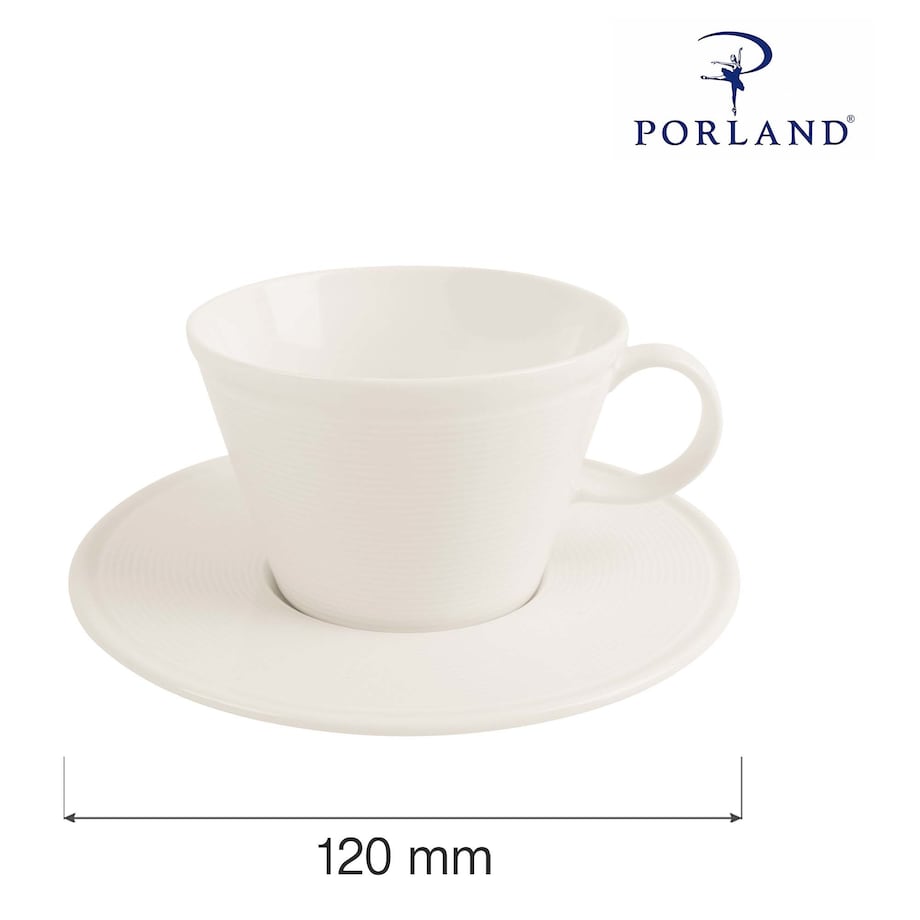 Spodek porcelanowy 120 mm w kolorze kremowym - Kolekcja Line