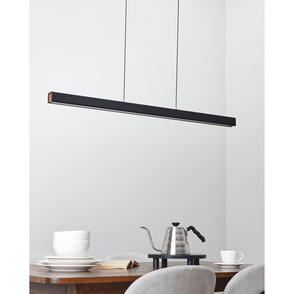 Lampa wisząca LED ARENAS Z pilotem Czarny