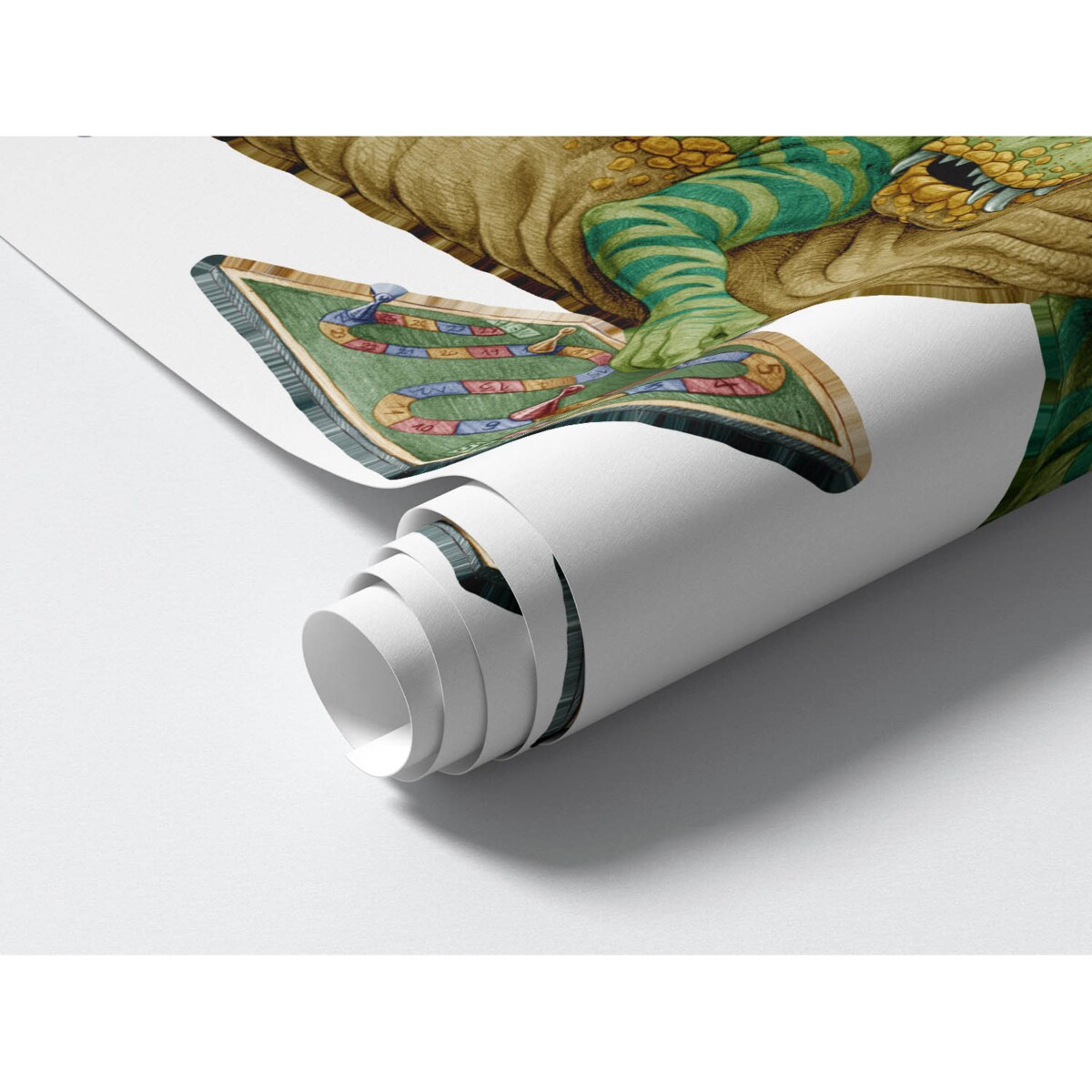 Zestaw naklejek na ścianę, Dinozaur z planszówką, 130cm