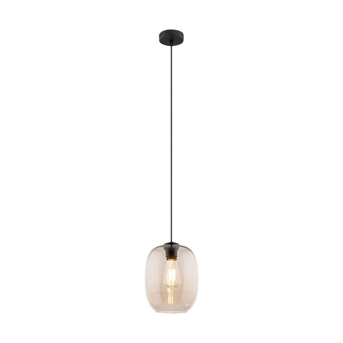 Lampa wisząca ELIO TOPAZ 4338 TK Lighting czarno-topazowa E27 regulowana nowoczesna do salonu i jadalni