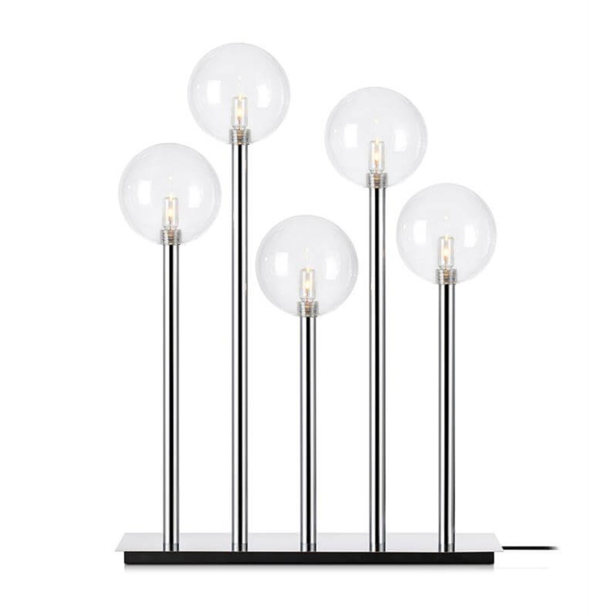 Stojący świecznik Levels z włącznikiem na przewodzie chrom