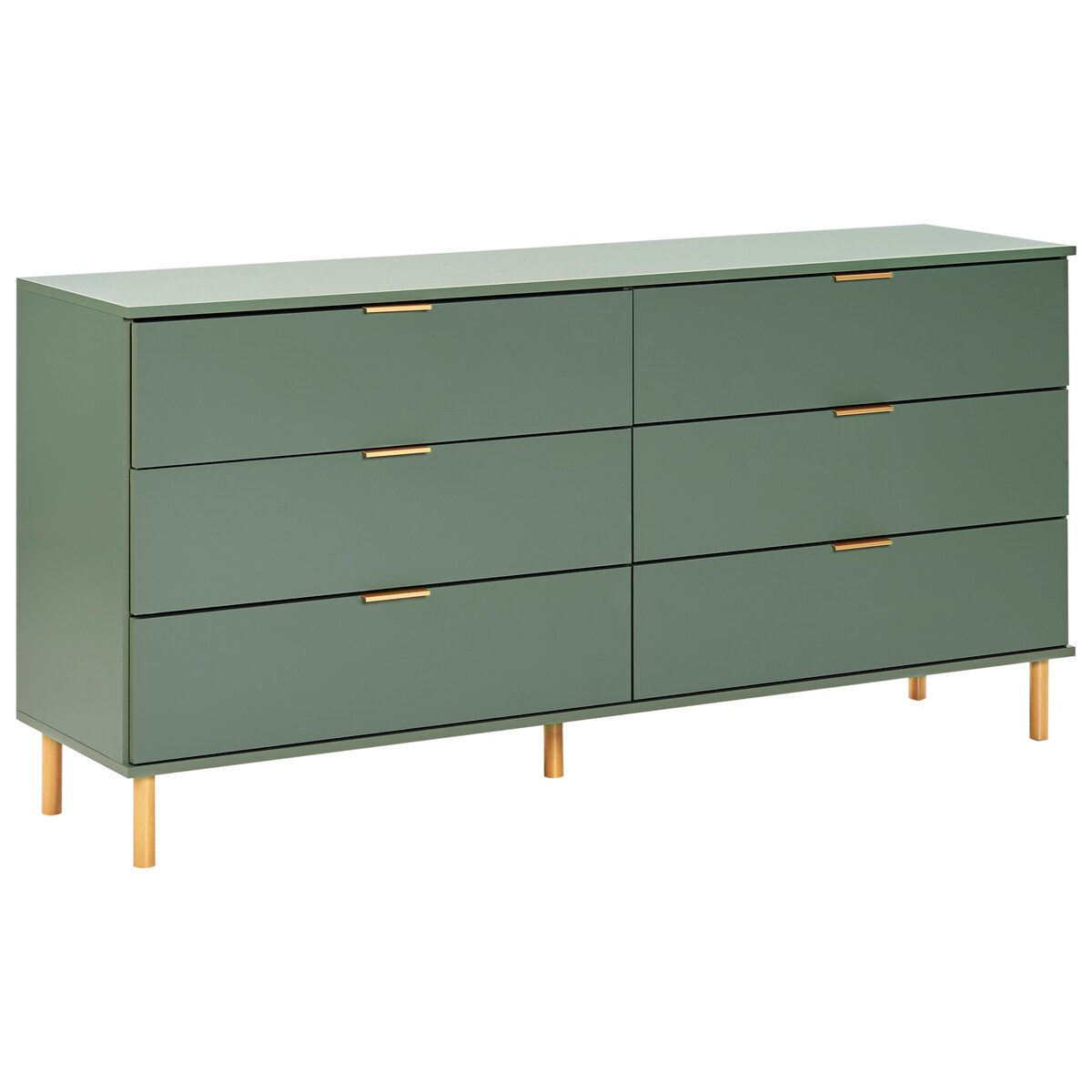 Komoda 6 szuflad WALPOLE Zielony