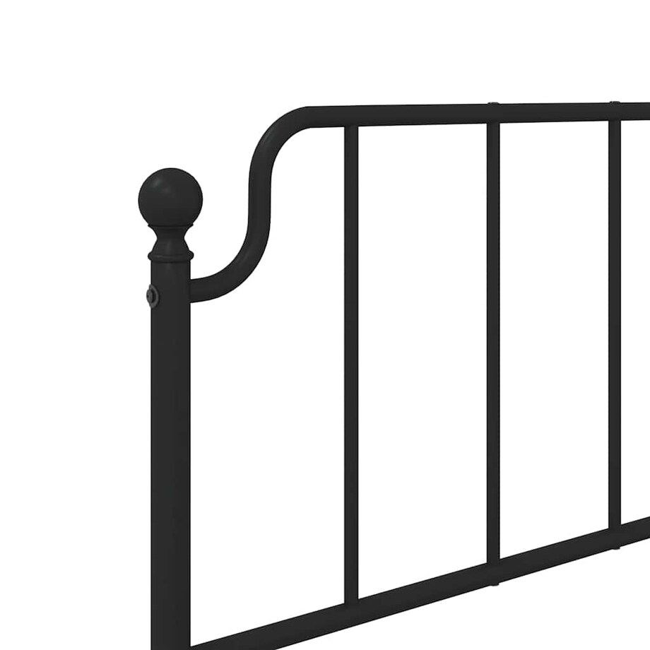 vidaXL Metalowe wymienne wezgłowie, czarne, 100 cm