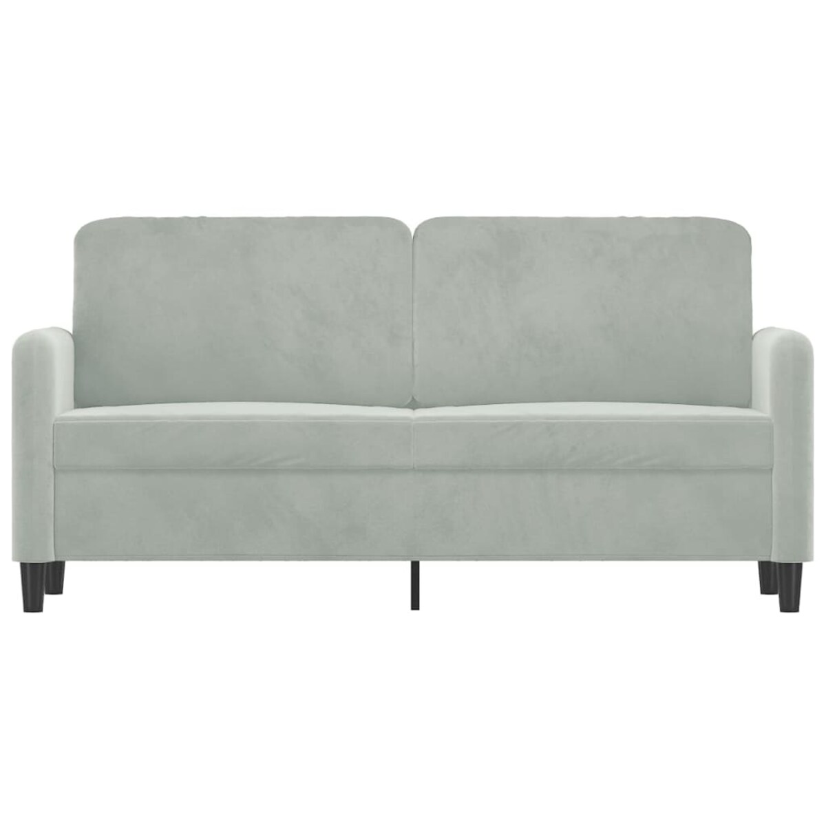 vidaXL Sofa 2-osobowa, jasnoszara, 140 cm, tapicerowana aksamitem