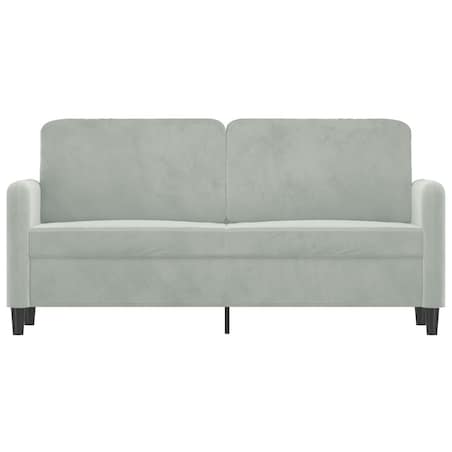 vidaXL Sofa 2-osobowa, jasnoszara, 140 cm, tapicerowana aksamitem