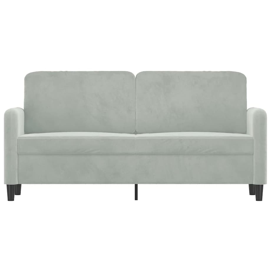 vidaXL Sofa 2-osobowa, jasnoszara, 140 cm, tapicerowana aksamitem