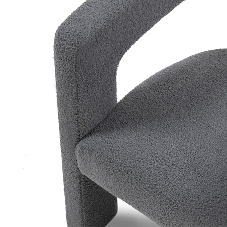 Fotel wypoczynkowy ciemnoszary bouclé Tiana