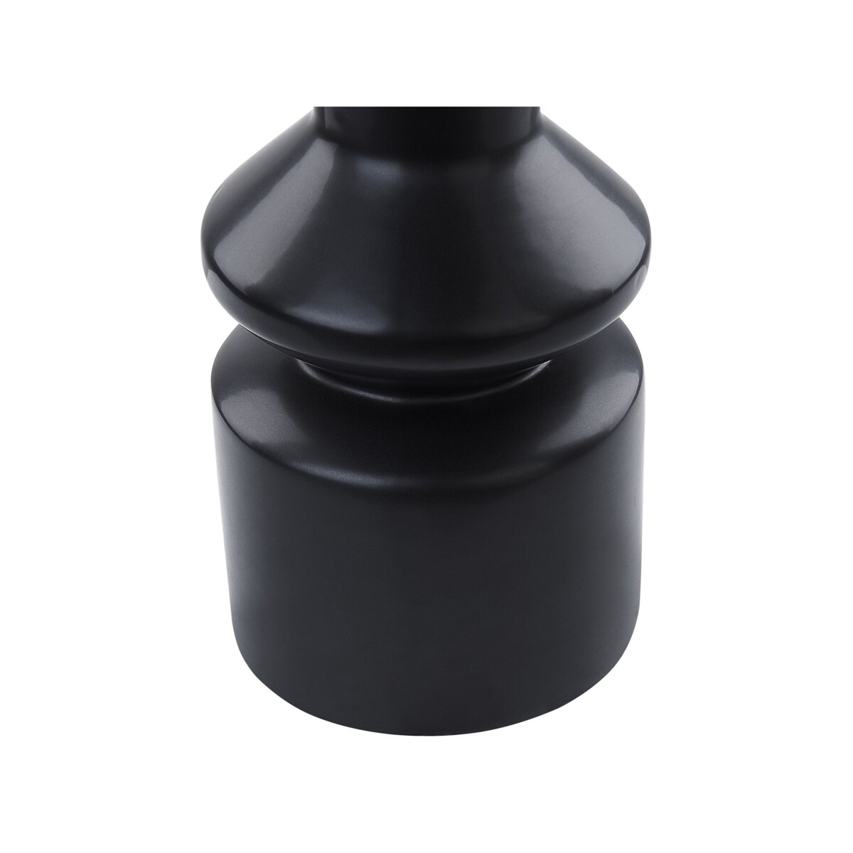 Wazon na kwiaty ceramiczny czarny PEANIA