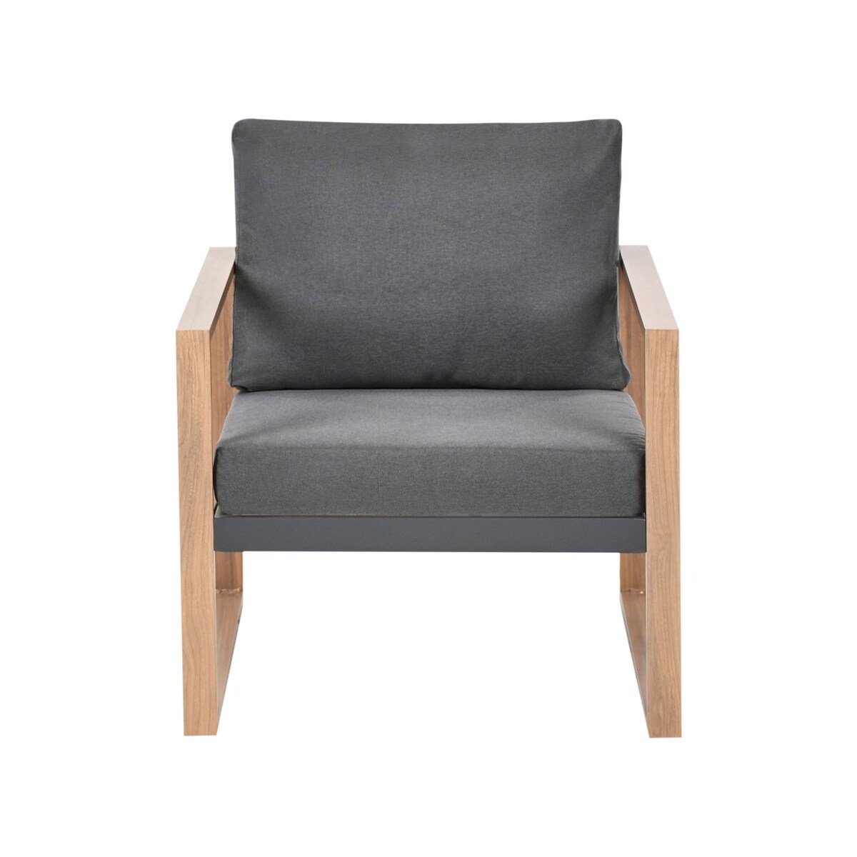 Zestaw ogrodowy ze stolikiem dla 5 osób GELSO Metal Ciemnoszary