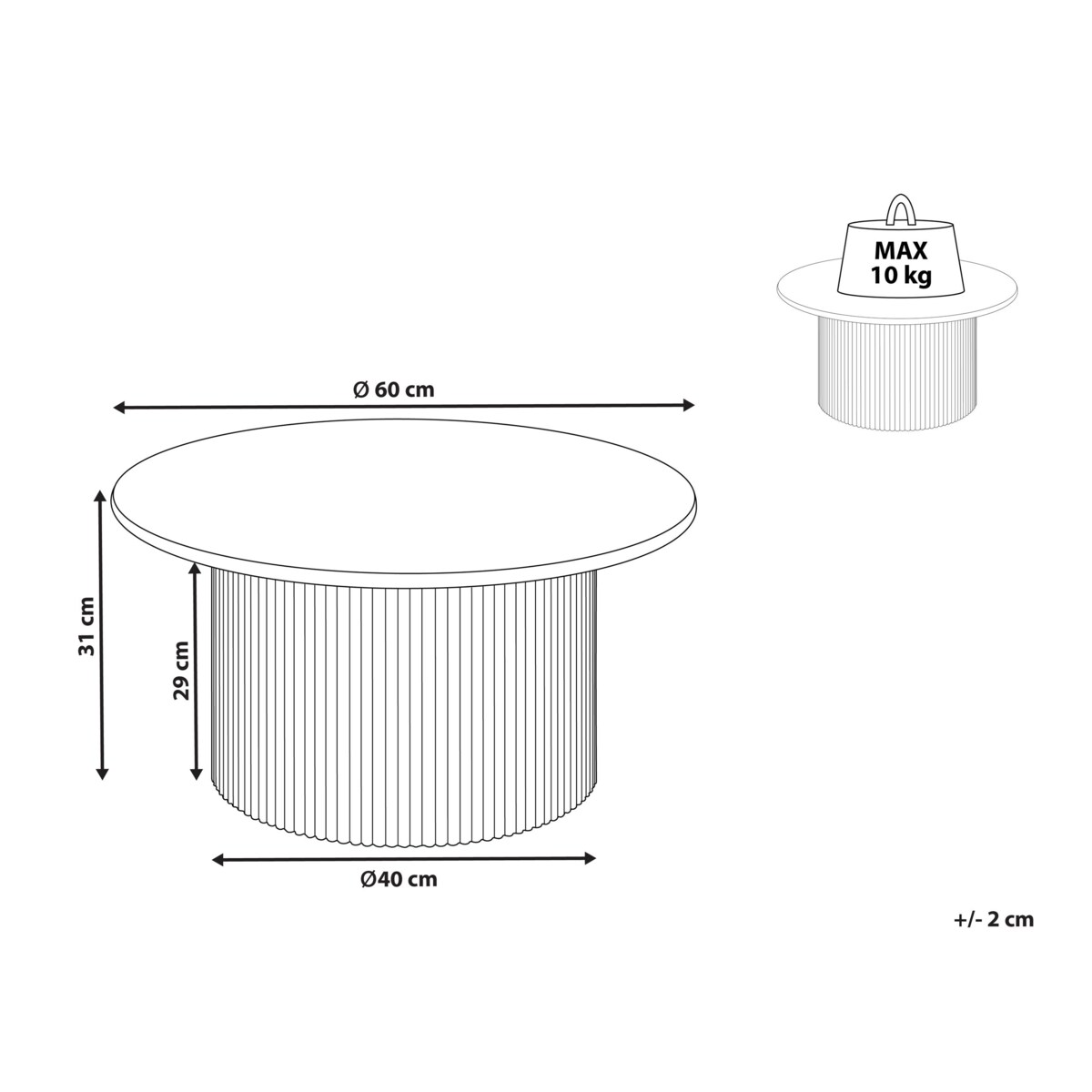 Stolik kawowy biały OLLIE
