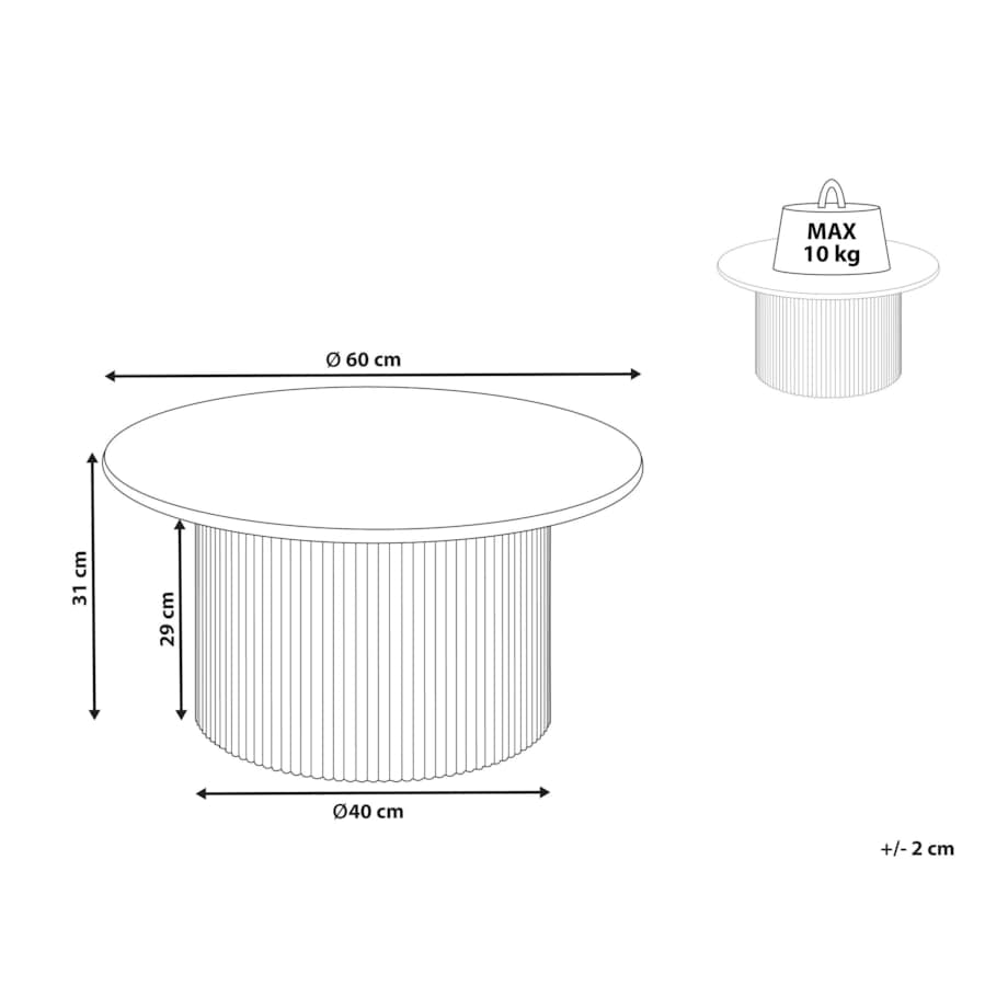 Stolik kawowy biały OLLIE