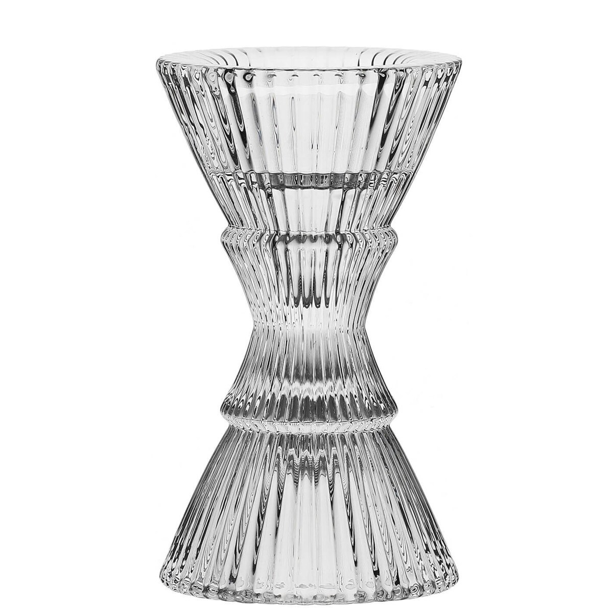 Szklany świecznik Lumella - Przezroczysty, 12 cm