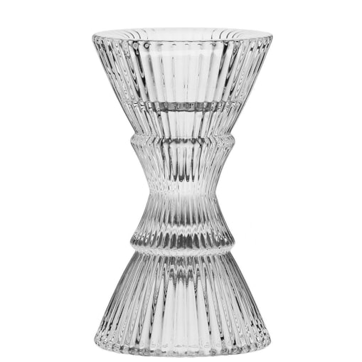 Szklany świecznik Lumella - Przezroczysty, 12 cm