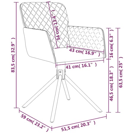 vidaXL Obrotowe krzesła stołowe, 2 szt., czarne, aksamitne