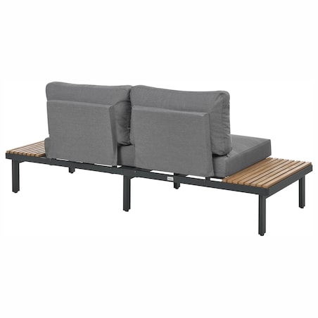 Sofa ogrodowa dla 2 osób FIVIZZANO Drewno akacjowe Ciemnoszary