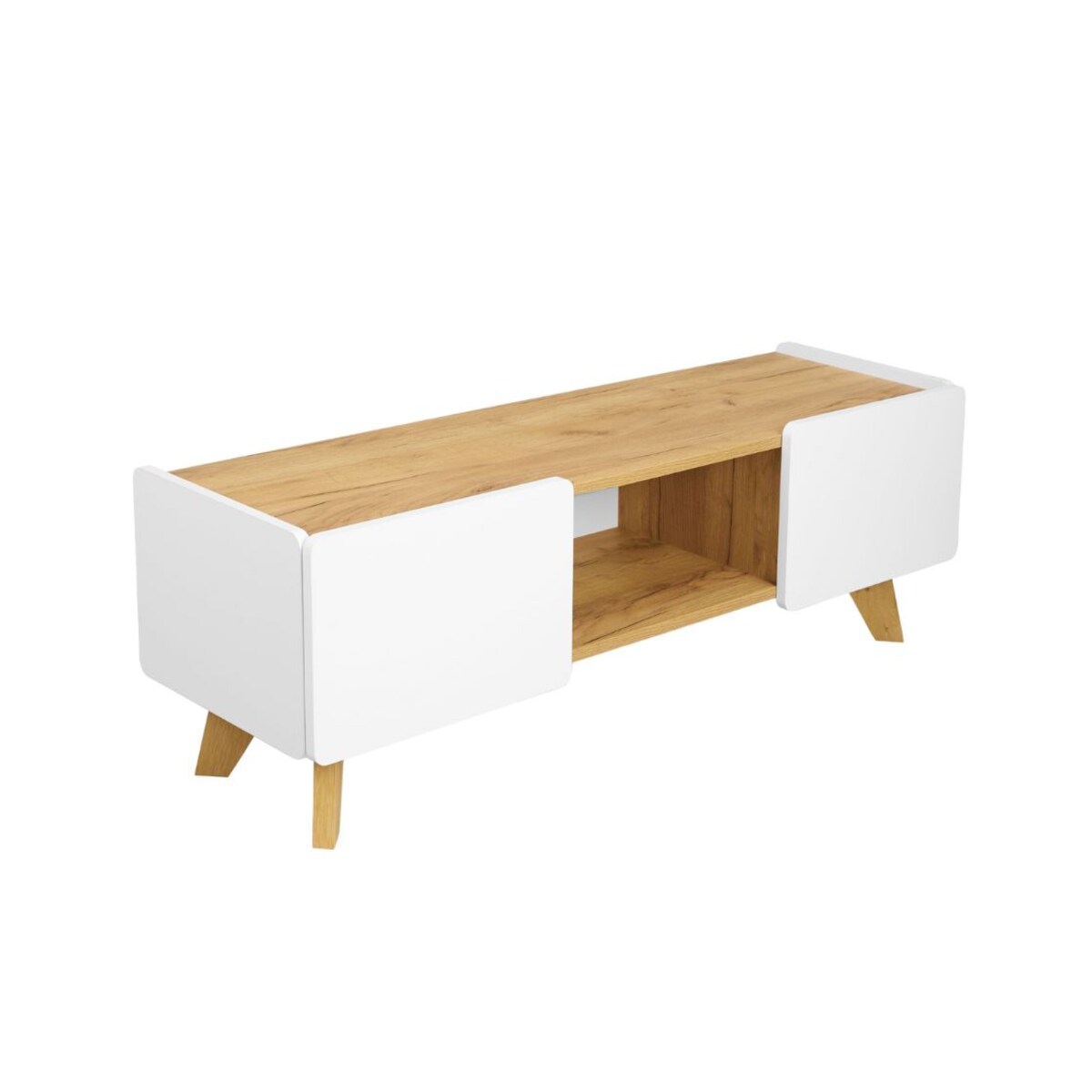 Szafka Rtv Lett 02 na dębowych nogach / szer. 135 cm