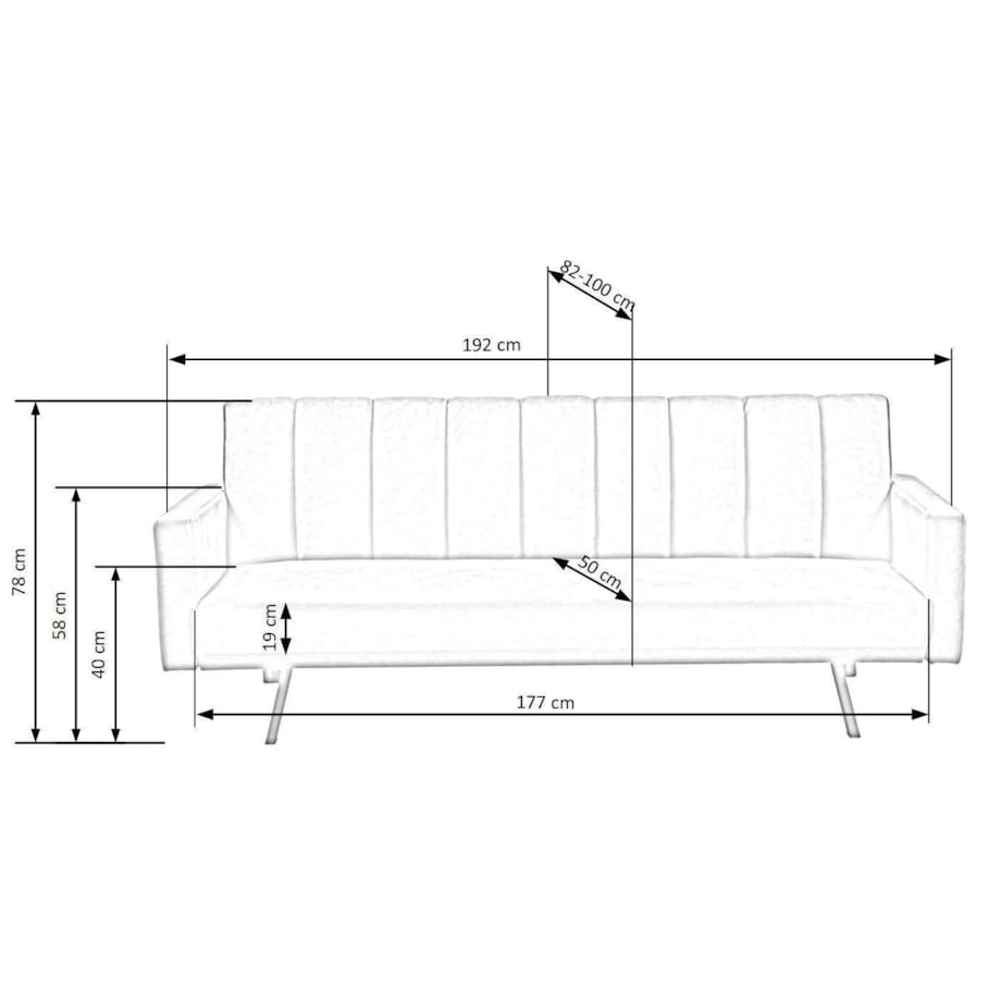 SOFA TAPICEROWANA Flow zielona METALOWE NÓŻKI z przeszyciami
