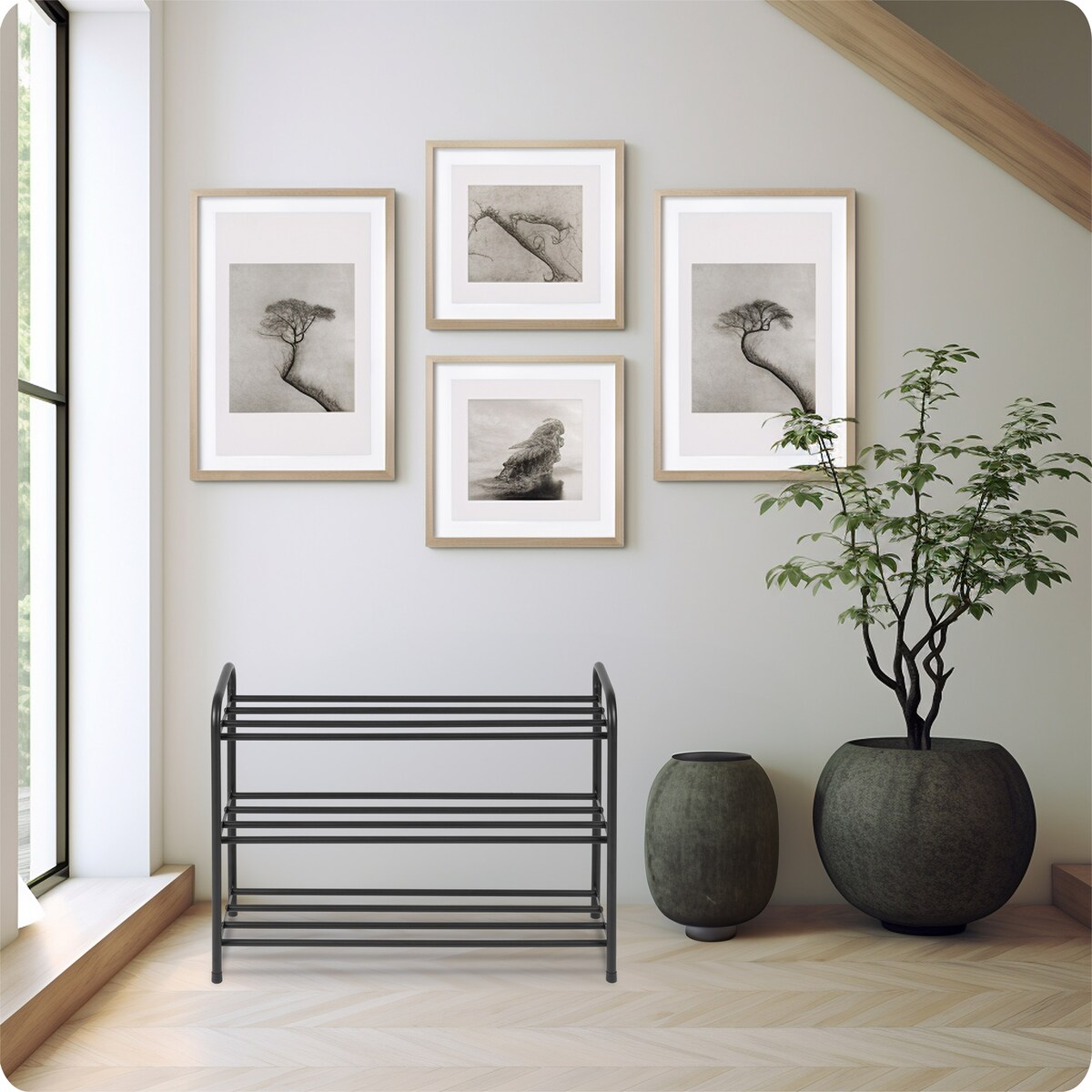 Regał szafka stojak półka na buty obuwie stalowa 3 poziomy Massido