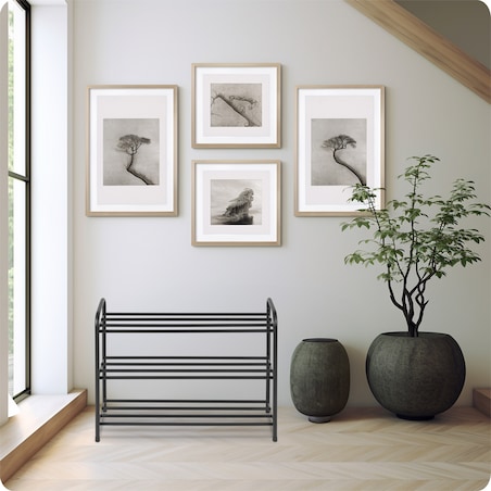 Regał szafka stojak półka na buty obuwie stalowa 3 poziomy Massido