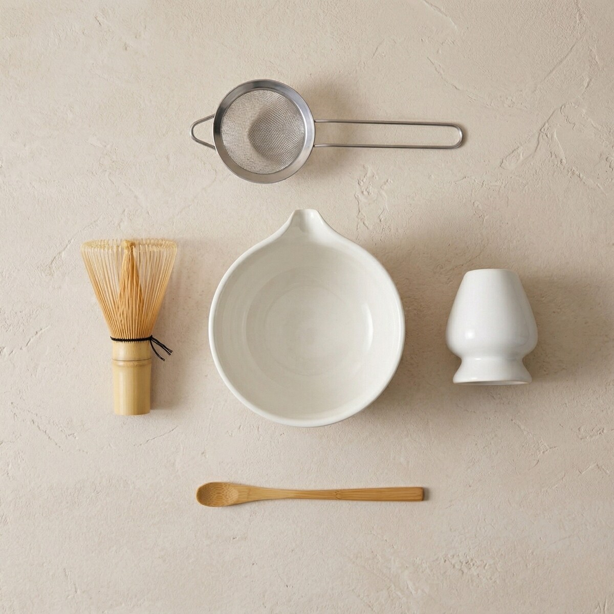 Porcelanowy zestaw do matchy PORCE, 5 częściowy