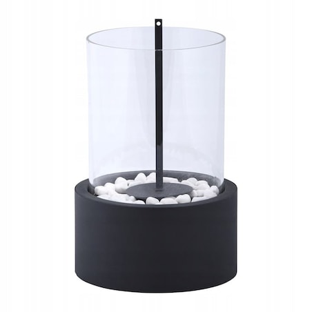 Biokominek tarasowy ogród stojący okragły kominek bezpieczny