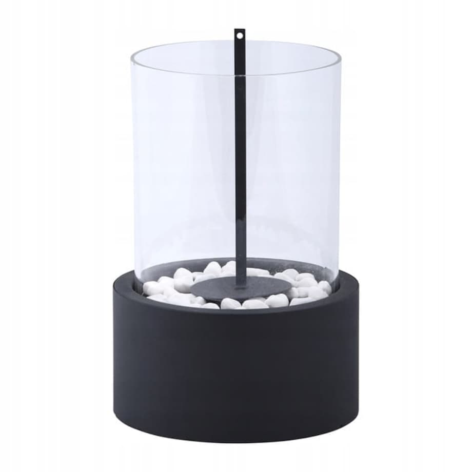 Biokominek tarasowy ogród stojący okragły kominek bezpieczny