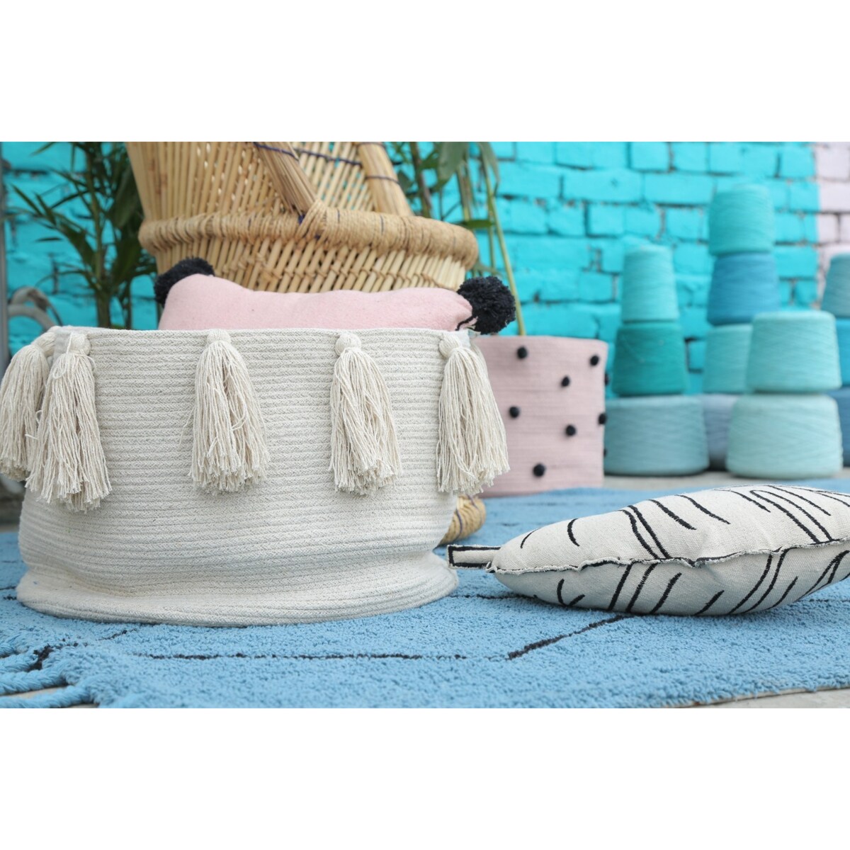 Lorena Canals - Kosz dekoracyjny Tassels Natural