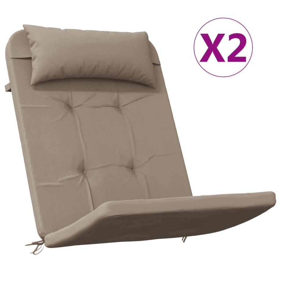 vidaXL Poduszki na krzesła Adirondack, 2 szt., taupe, tkanina Oxford