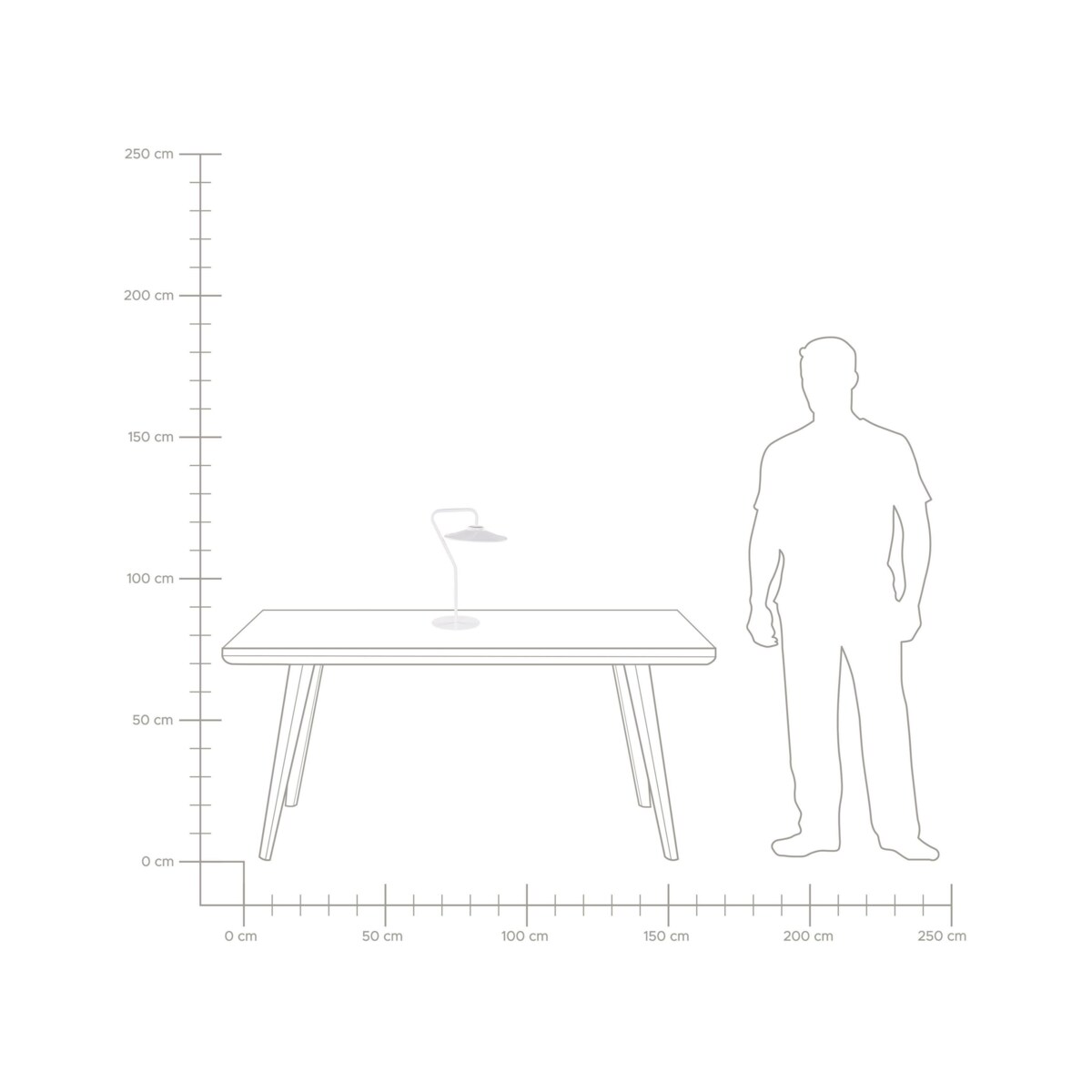 Lampa stołowa LED metalowa biała GALETTI
