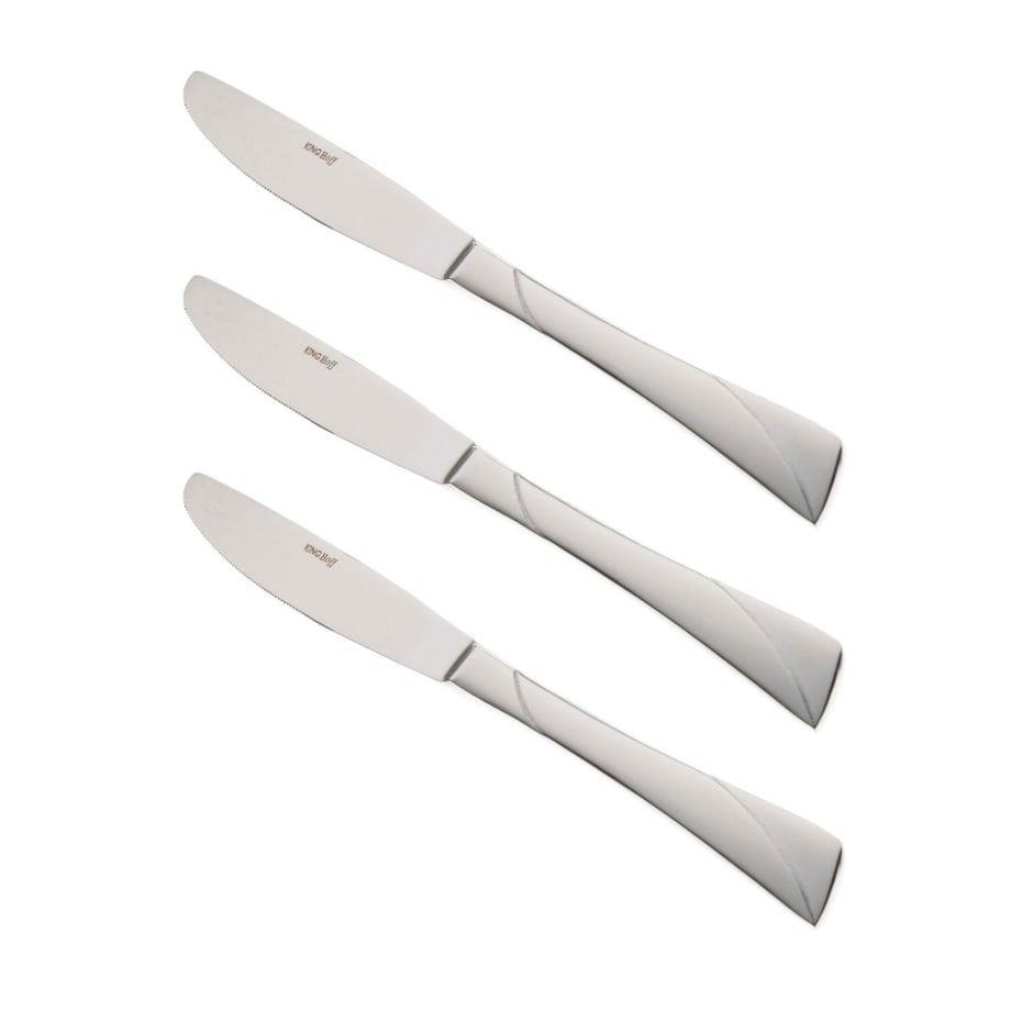 Noże obiadowe stołowe 3 elementy Połysk KINGHOFF