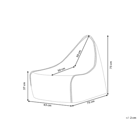 Pufa fotel szary LINEN DROP