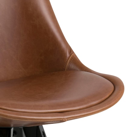 Stołek barowy Dima Brandy z drewnianymi nogami