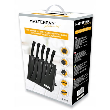 Zestaw Komplet Noży Kuchennych Z Magnetycznym Stojakiem 6 El. Ostre