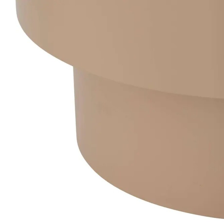 Stolik pomocniczy, boczny, Ø45 cm, MDF, kawa z mlekiem, Karun