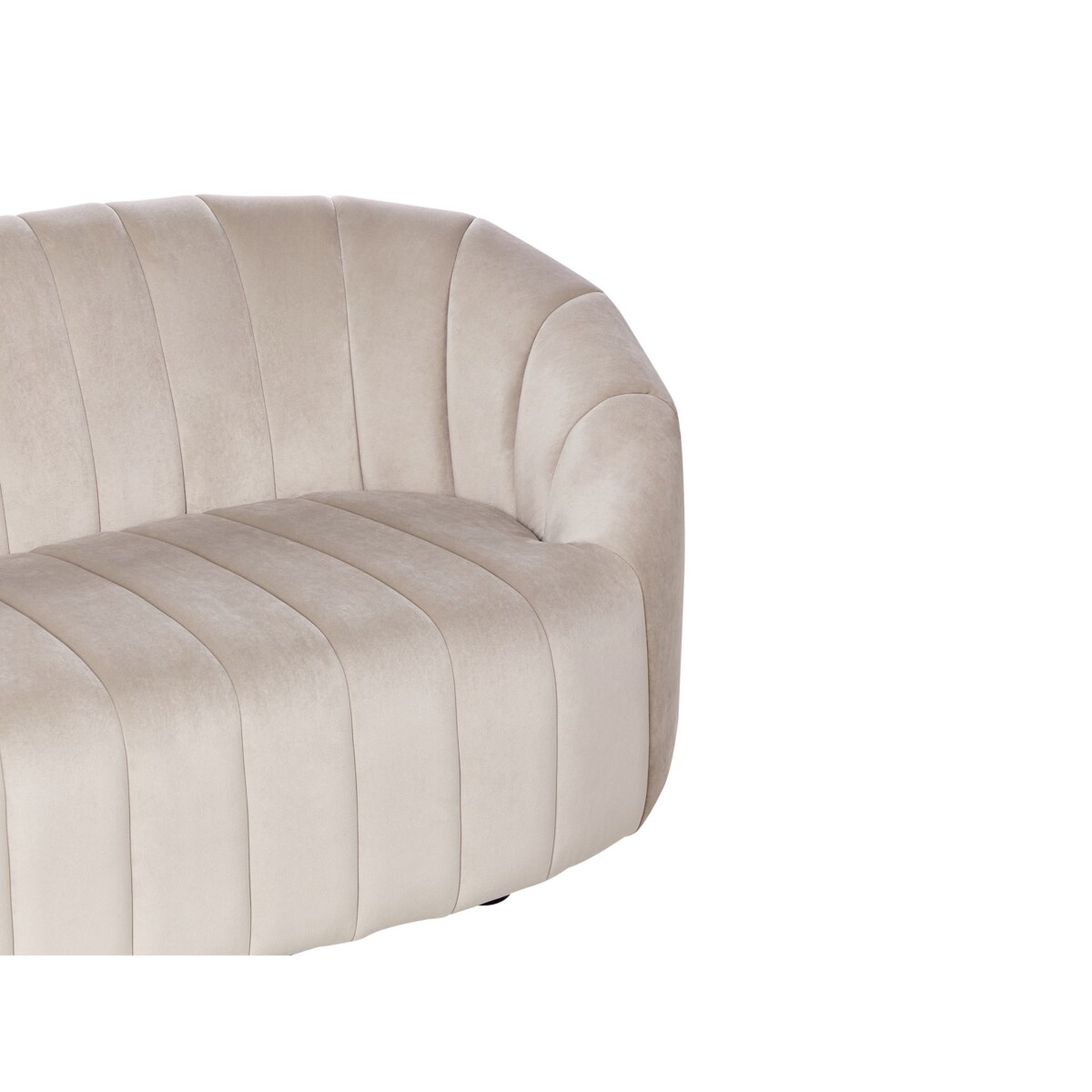 Sofa 2-osobowa welurowa beżowa MALUNG