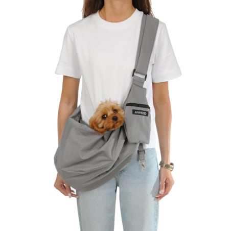 Animood Torba/transporter Daisy rozmiar: uniwersalny, kolor: szary , materiał:kodura/welur
