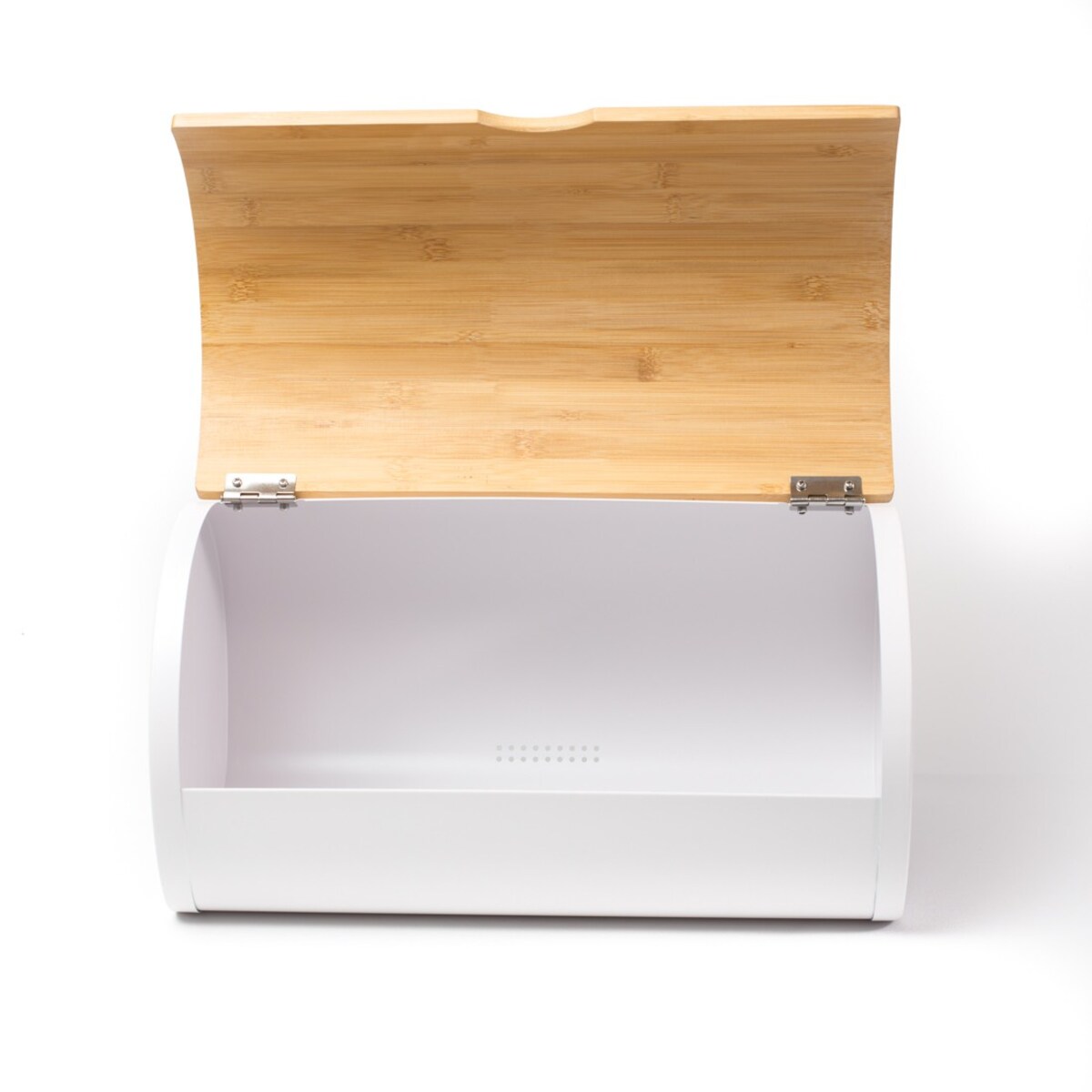 Chlebak ze stali z pokrywą z drewna bambusowego HUSLA