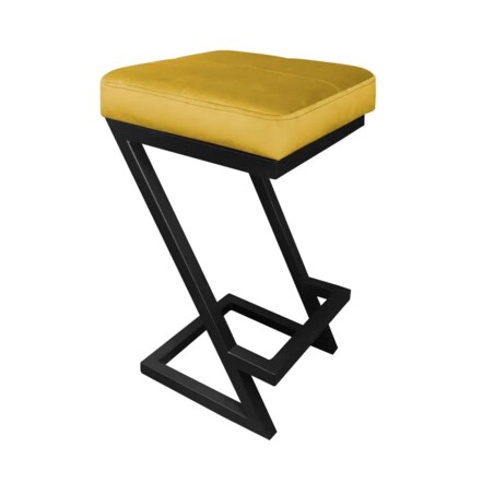 Hoker niski ZAZU VELVET musztardowy/curry