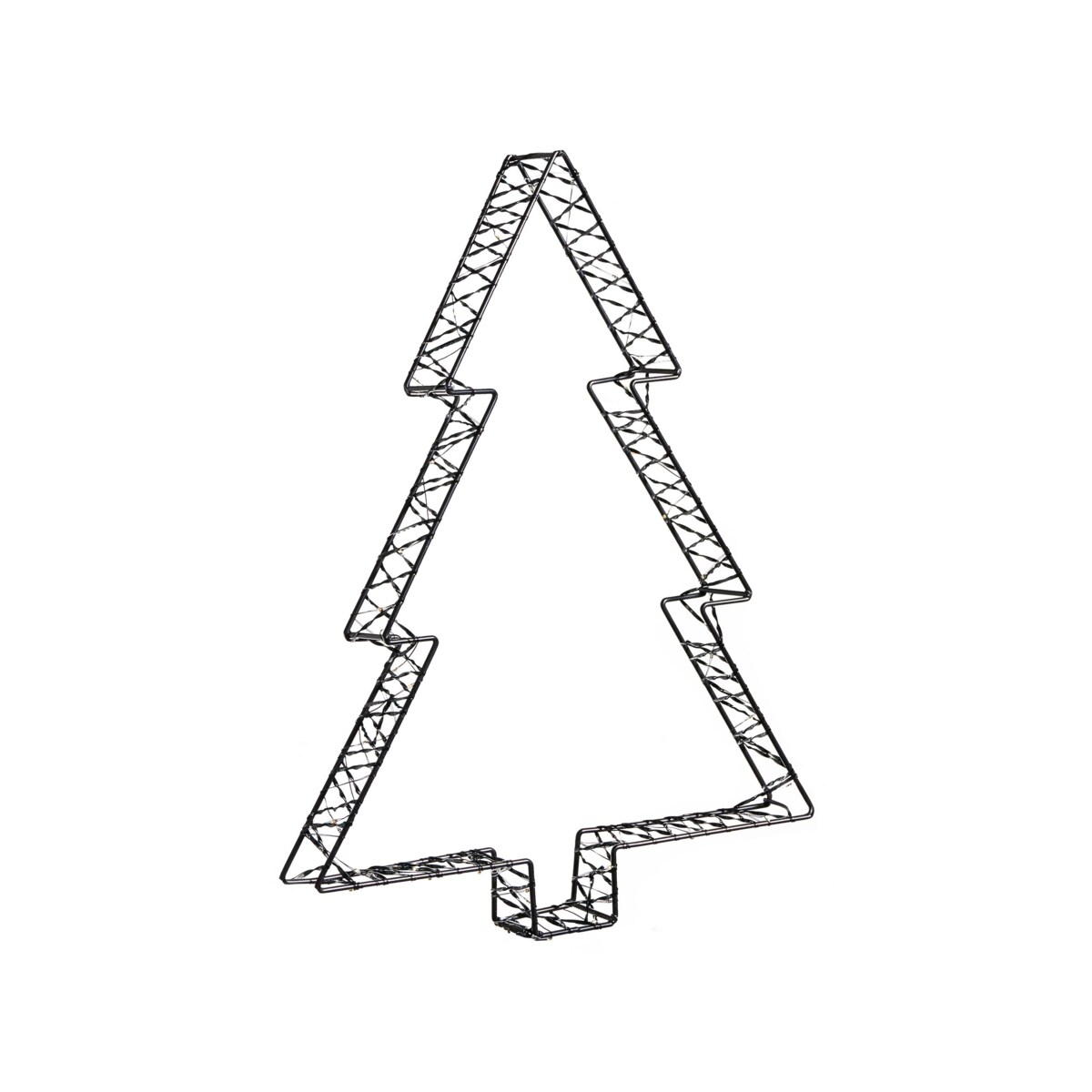 Dekoracja ogrodowa LED LOFSEN Choinka 45/35/25 cm Czarny