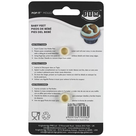 PME Zestaw 2 foremek JEM Pop It Stópki dziecięce